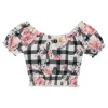 Firetrap Check Crop Top Junior Girls