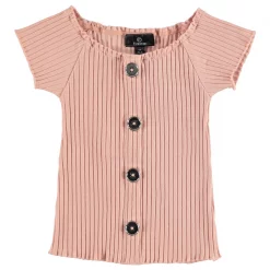 Firetrap Rib Bardot Top Junior Girls