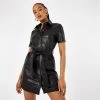 Firetrap PU Mini Shirt Dress